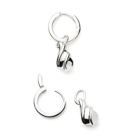 Savi Ridge Droplet Charm Earrings