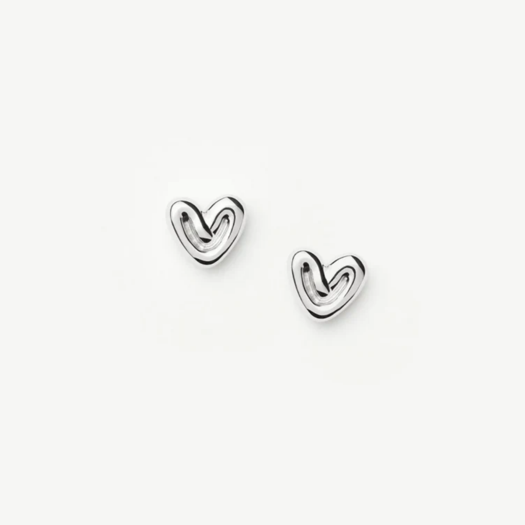 Puffy Heart Mini Stud Earrings