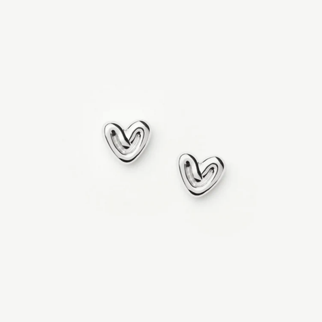 Puffy Heart Mini Stud Earrings