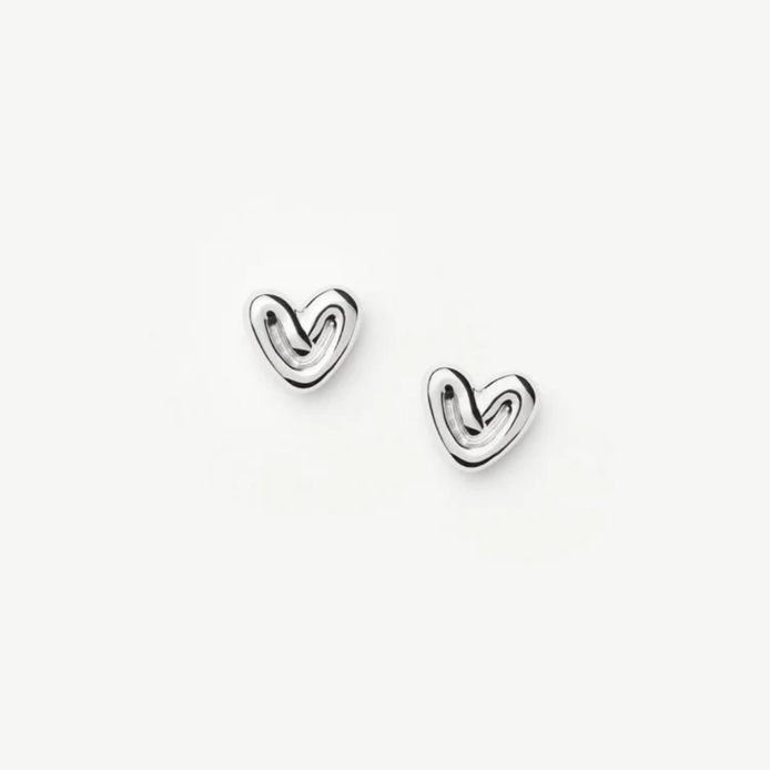 Puffy Heart Mini Stud Earrings