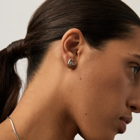 Puffy Heart Mini Stud Earrings