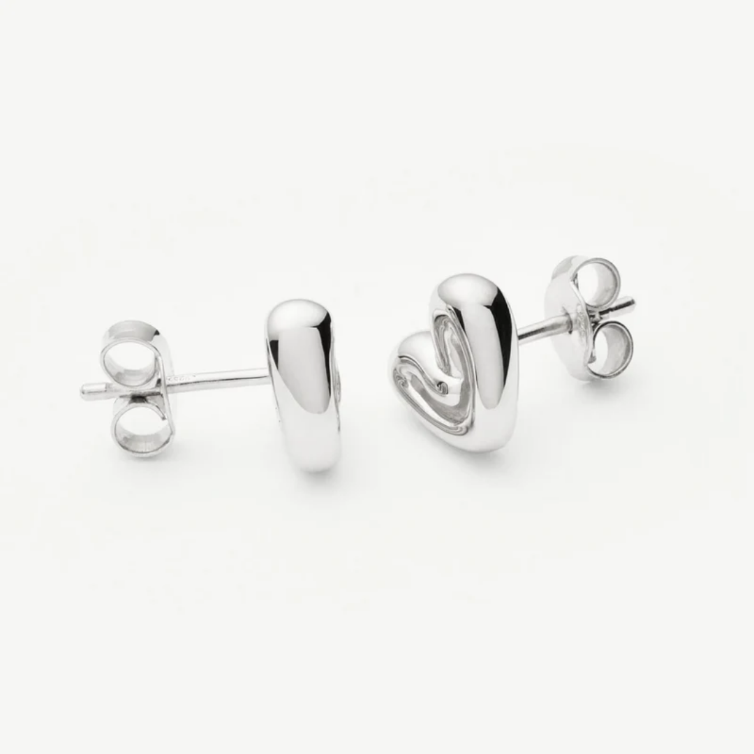 Puffy Heart Mini Stud Earrings