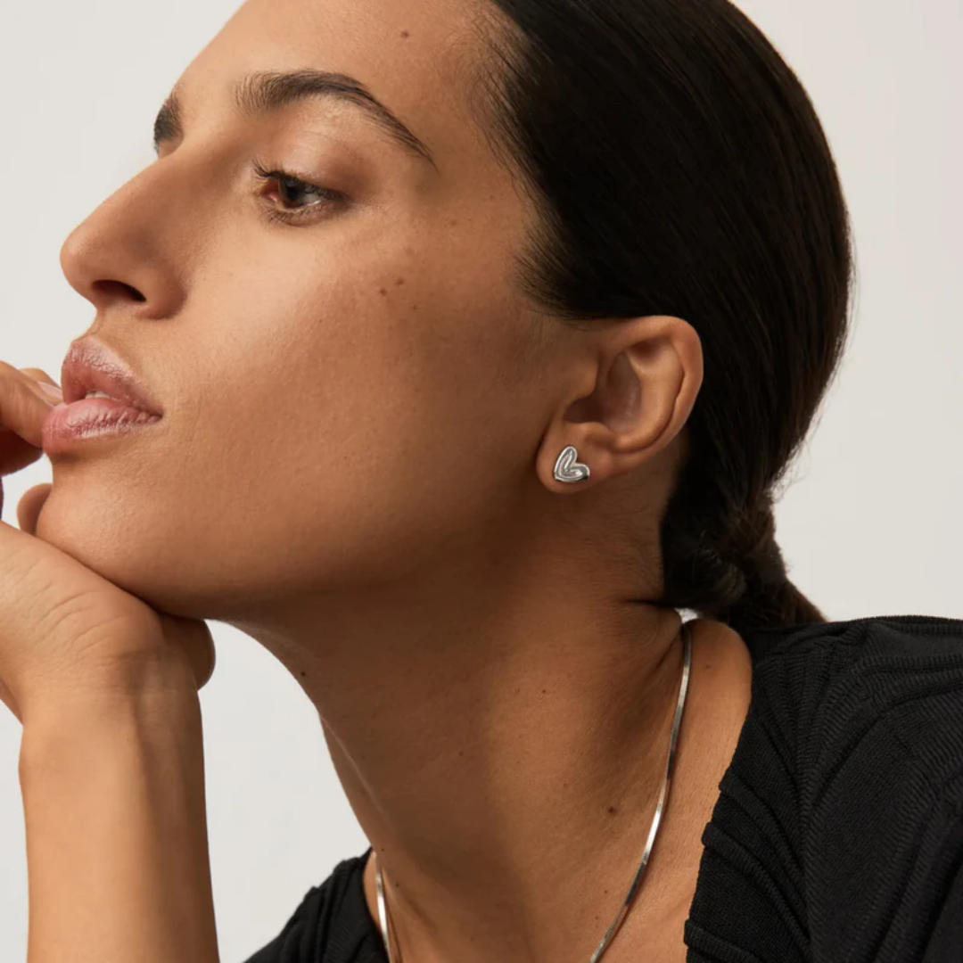 Puffy Heart Mini Stud Earrings