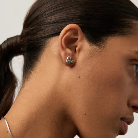 Puffy Heart Mini Stud Earrings
