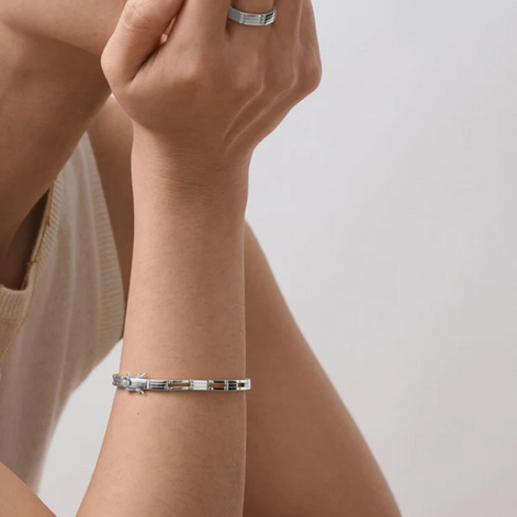 Silver Aubar Bold Bangle