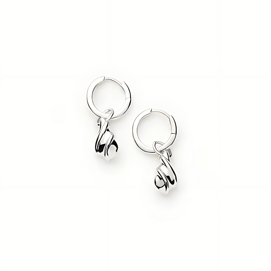 Savi Ridge Droplet Charm Earrings