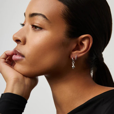 Savi Ridge Droplet Charm Earrings