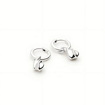 Savi Ridge Droplet Charm Earrings