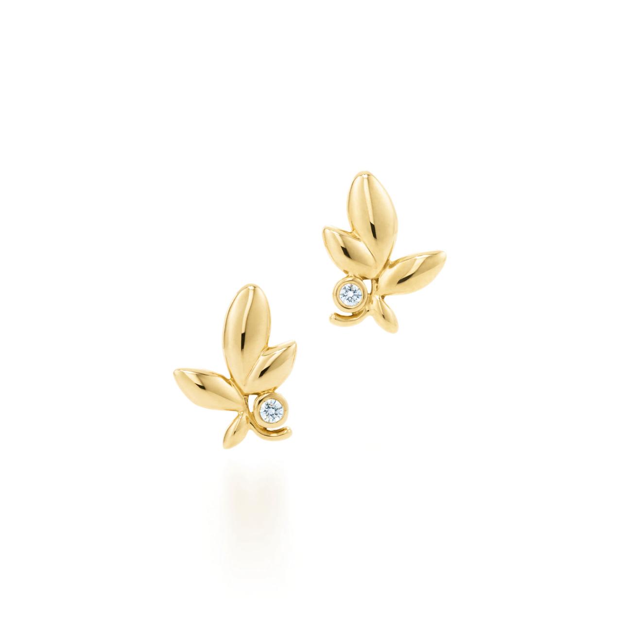 Golden Leaf Whisper Studs