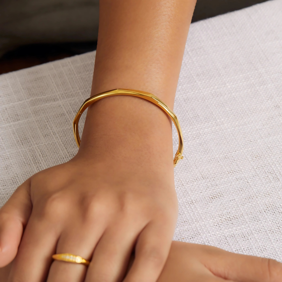 Gold Deco Bangle