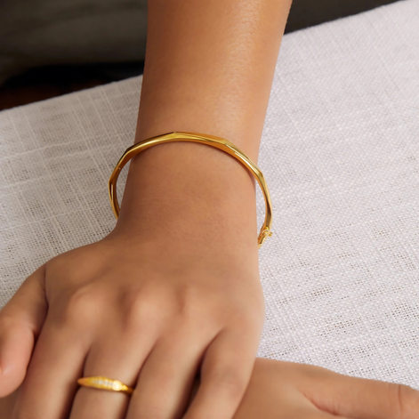 Gold Deco Bangle