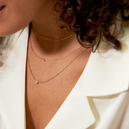 Golden Tranquil Triangle Necklace