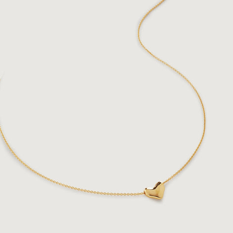 Golden Heart Embrace Necklace
