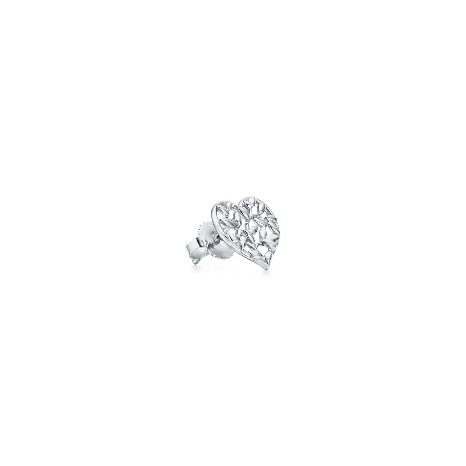 Silverleaf Heart Filigree Studs
