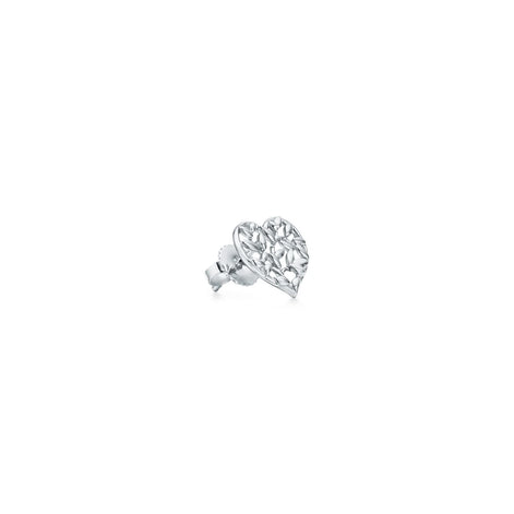 Silverleaf Heart Filigree Studs