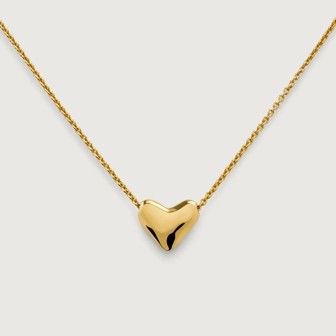 Golden Heart Embrace Necklace