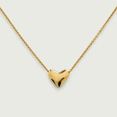 Golden Heart Embrace Necklace