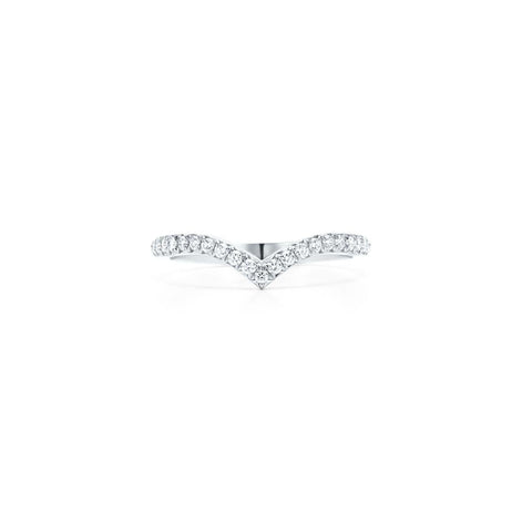 Diamond V-Contour Ring