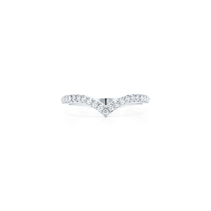 Diamond V-Contour Ring