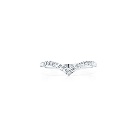 Diamond V-Contour Ring
