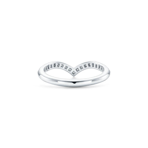 Diamond V-Contour Ring
