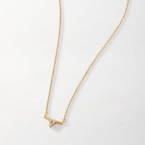 Golden Tranquil Triangle Necklace
