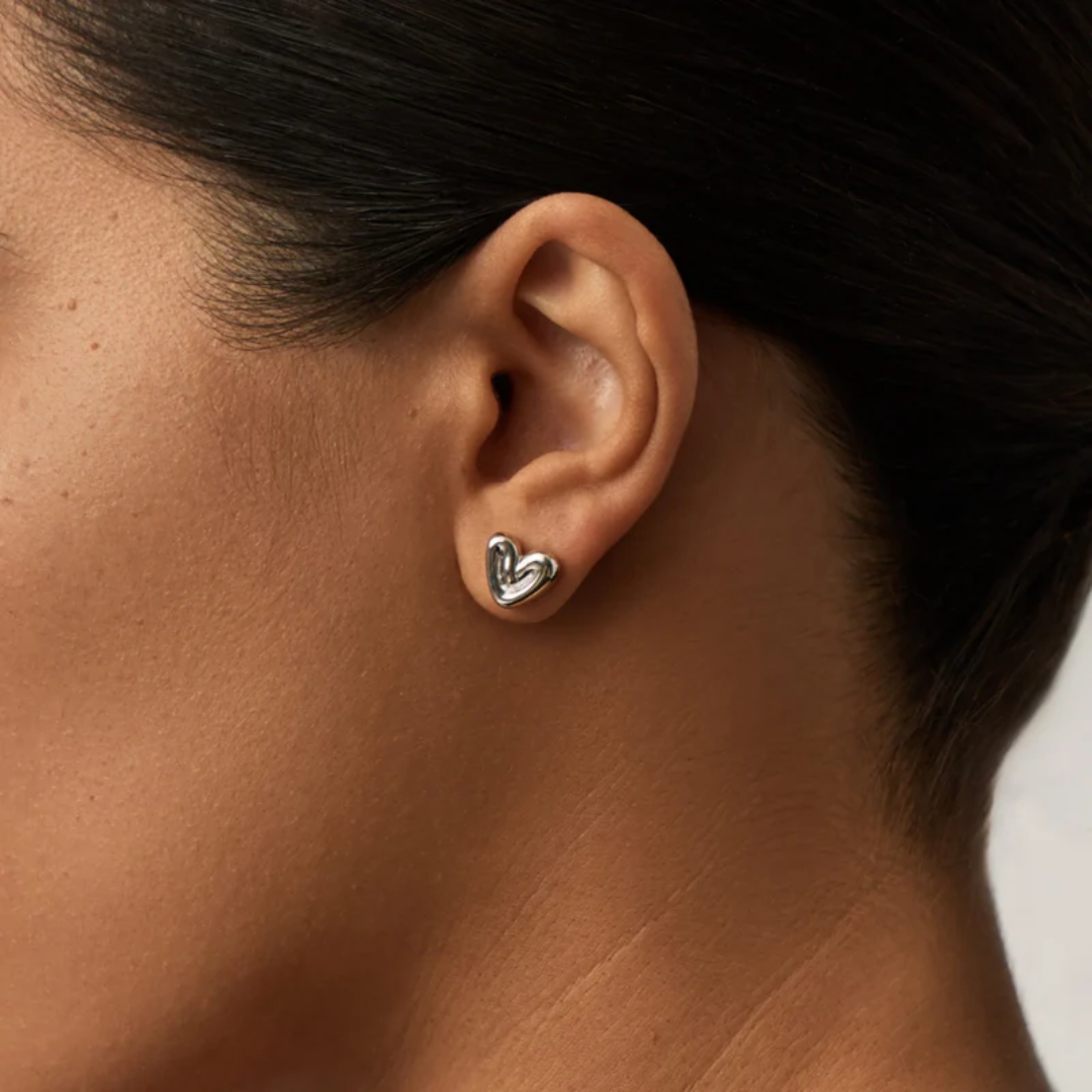 Puffy Heart Mini Stud Earrings
